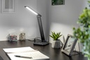 Настільна лампа з індукційною зарядкою GTV IZUKA LED, 6W, CCT, чорна, працює від power bank (LB-IZK6WCCT-10)