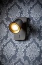 Настінний світильник GTV decor ELLI, 1*GU10, max.20W, одинарний, Чорний (OS-ELLI-GU10-10-DEC)