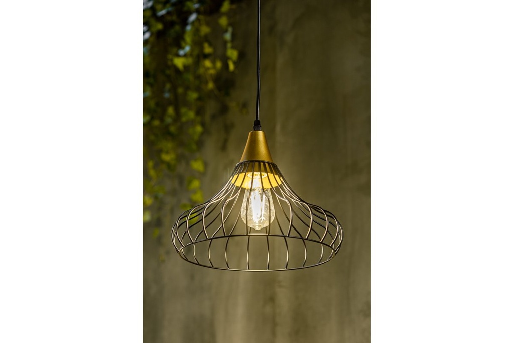 Підвісний світильник GTV decor LOTTE, d33cm, чорний/золотий (OS-LOT-11-DEC)
