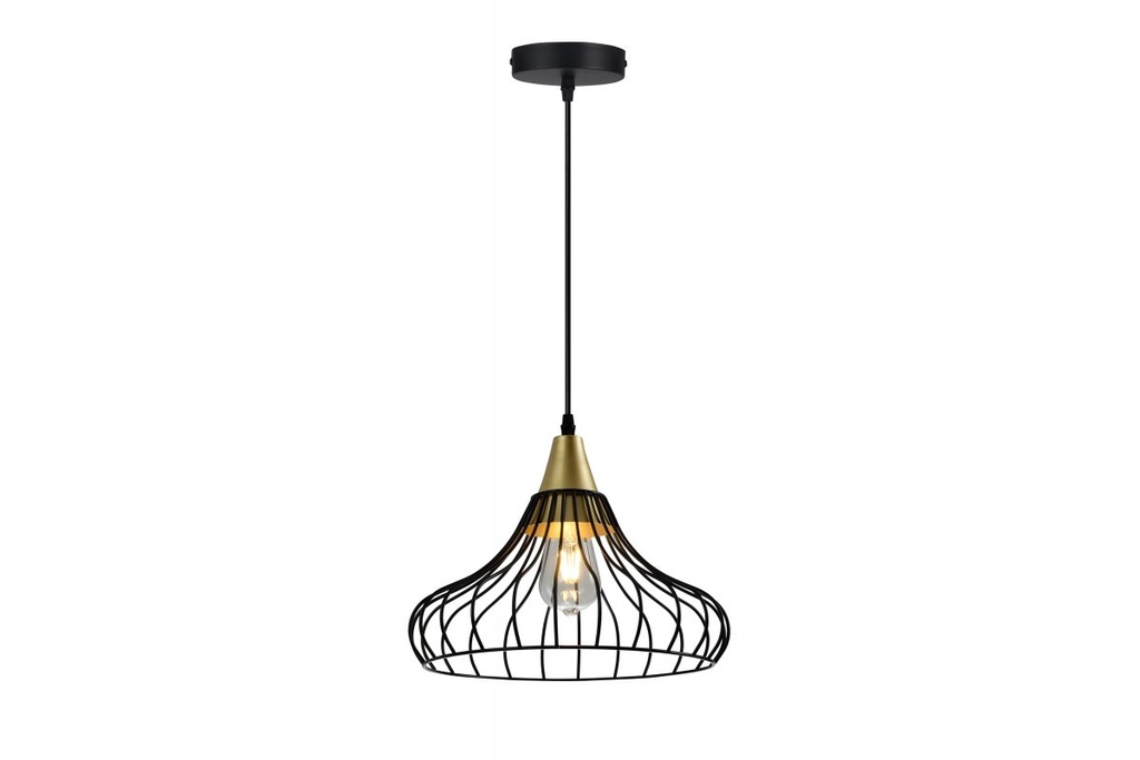 Підвісний світильник GTV decor LOTTE, d33cm, чорний/золотий (OS-LOT-11-DEC)