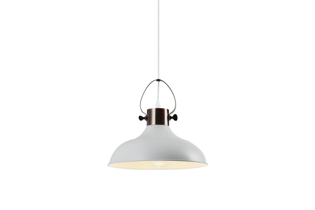 Підвісний світильник GTV decor MEES, E27, IP20, d30cm, білий (OS-MEES-00-DEC)