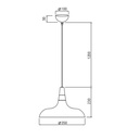 Підвісний світильник GTV decor SKANDI, E27, IP20, d35cm, Білий (OS-SKAN4-00-DEC)