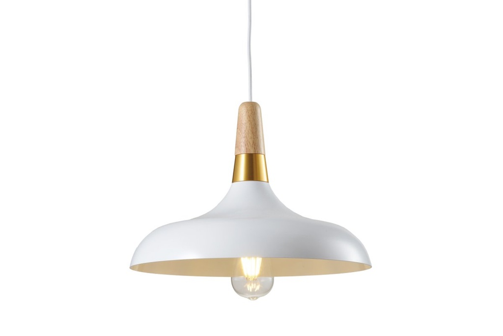 Підвісний світильник GTV decor SKANDI, E27, IP20, d35cm, Білий (OS-SKAN4-00-DEC)