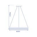 Світлодіодна люстра Feron AL6610 SHINE LEVITATION 50Вт 4000K срібло