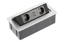 Подовжувач вбудований GTV SOFT 2xгн. schuko, 2xUSB 2.1A 5V, кабель 1.5 м, алюміній (AE-PBSUC2GS-53)