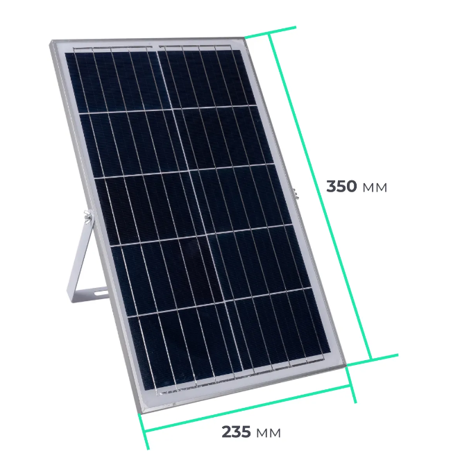 Прожектор GTV BRAVOS, сонячна панель, 50W, 6400K, IP65, 120°, на пульті (LD-BRAVOS50W-64)