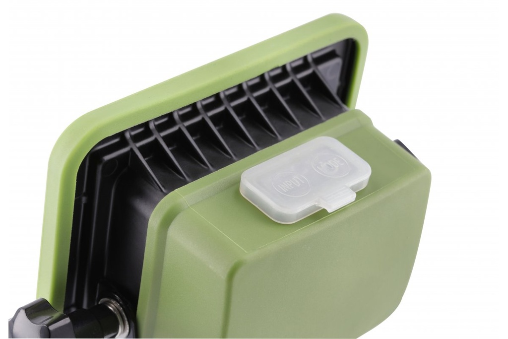 Прожектор з акумулятором GTV ALLEDO, 10W, IP54, 120°, 6400K, зелений (LD-ALCX10W-64)
