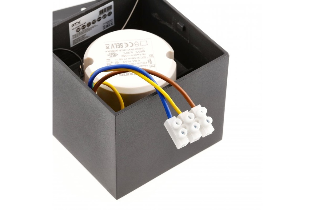 Світильник 20W LED GTV ARTEMIDA 3 роки гарантії, IP20, 4000K, 38°, квадрат, чорний (LD-ATM20WCK-NB)