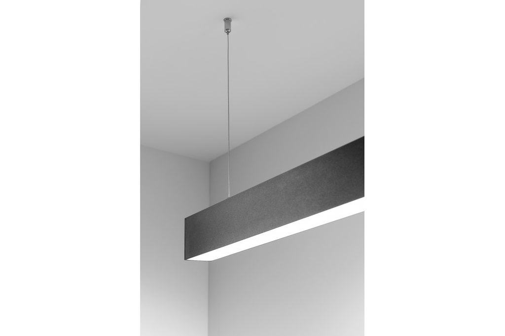 Світильник GTV LED LUNA-A, 40W, AL/PC, 4000K, 120 см, чорний (LD-LUN40WNB-00-A)