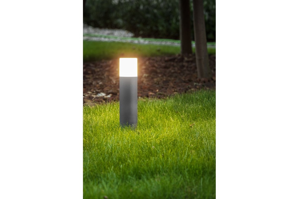 Світильник садовий GTV CORTA-P 40, E27, MAX.25W, IP44, стовпчик, графіт (OS-CORP40-30)