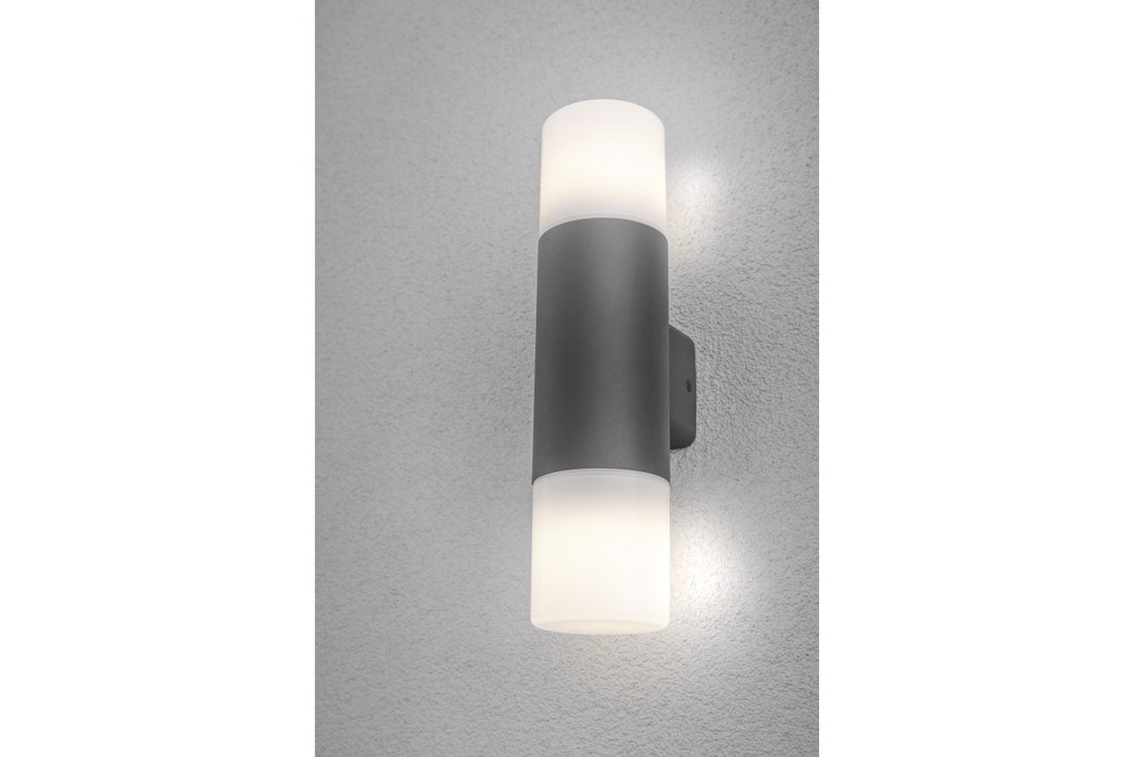 Світильник фасадний бра GTV CORTA-AUD, 2xE27, 2xMAX.25W, IP44, графіт (OS-CORDUA-30)