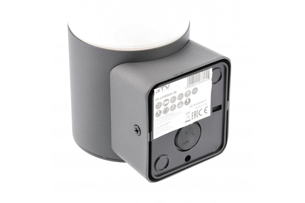 Світильник фасадний бра GTV CORTA-AU, E27, MAX.25W, IP44, графіт (OS-COR0UA-30)