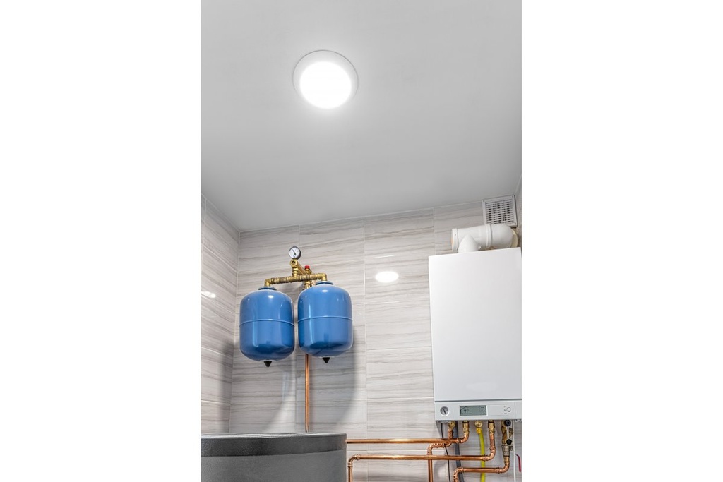 Світлодіодний світильник GTV MOZA, 12W, 1000Lm, AC220-240V, 50/60Hz, PF>0,5, RA≥80, IP40, 120°, 4000K, круглий, білий