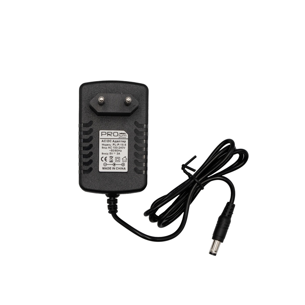 Адаптер живлення PROLUM 5V, 15W, 3.0А, Series "P"
