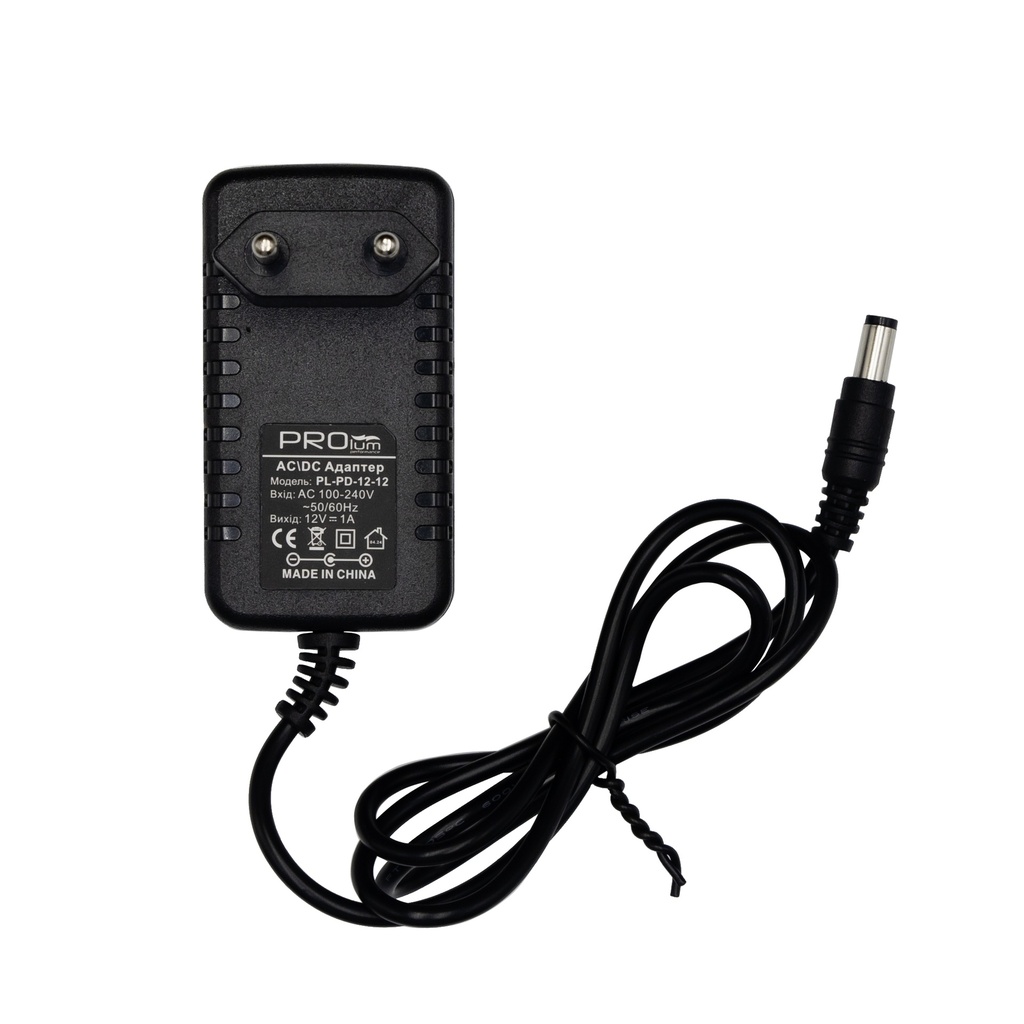 Блок живлення PROLUM™ 12V, 12W, 1.0А, Series "PD"