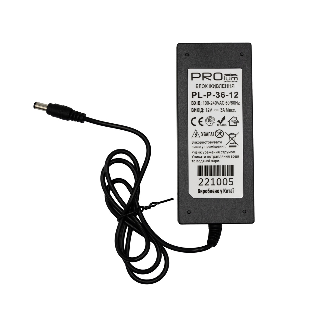 Блок живлення PROLUM™ 12V, 36W, 3.0А, Series "P"