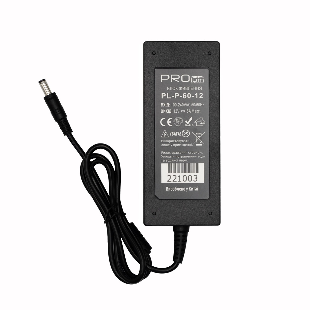 Блок живлення PROLUM™ 12V, 60W, 5.0А, Series "P"