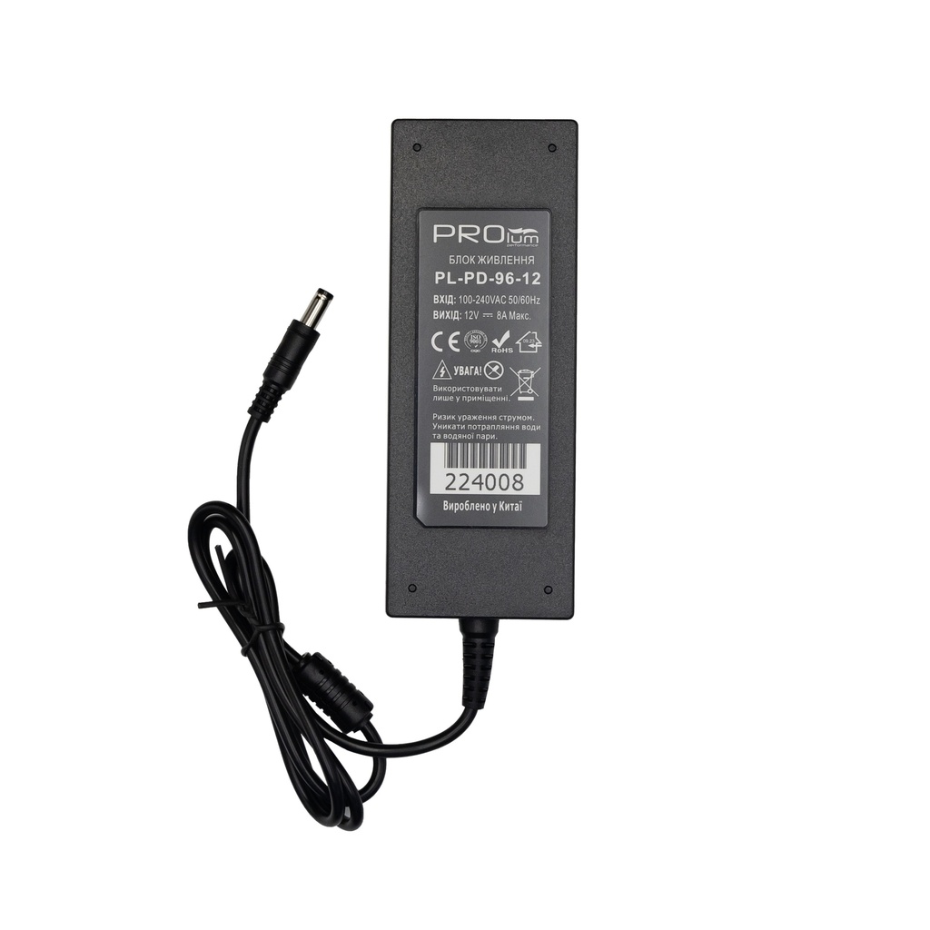 Блок живлення PROLUM™ 12V, 96W, 8.0А, Series "PD"