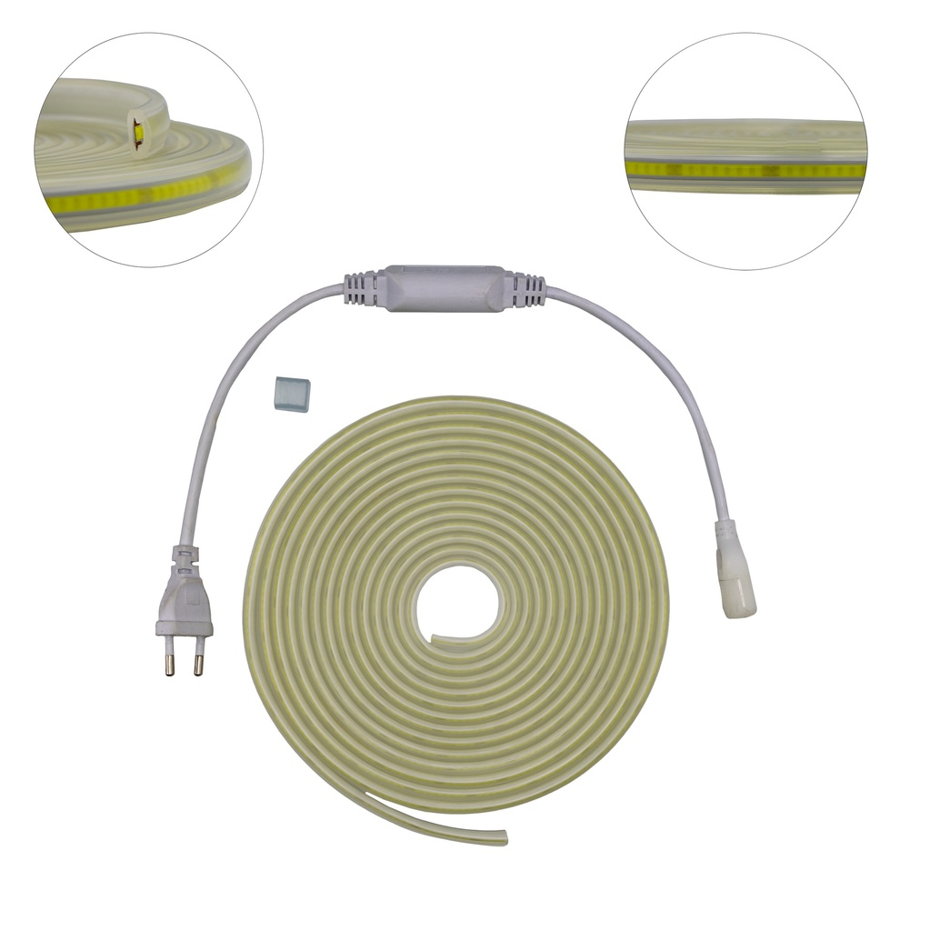 Готовий набір Світлодіодної LED стрічка СОВ PROLUM™ 220V 280 LED IP67 12 ММ Series "PRO", Тепло-білий (2700-3000К)