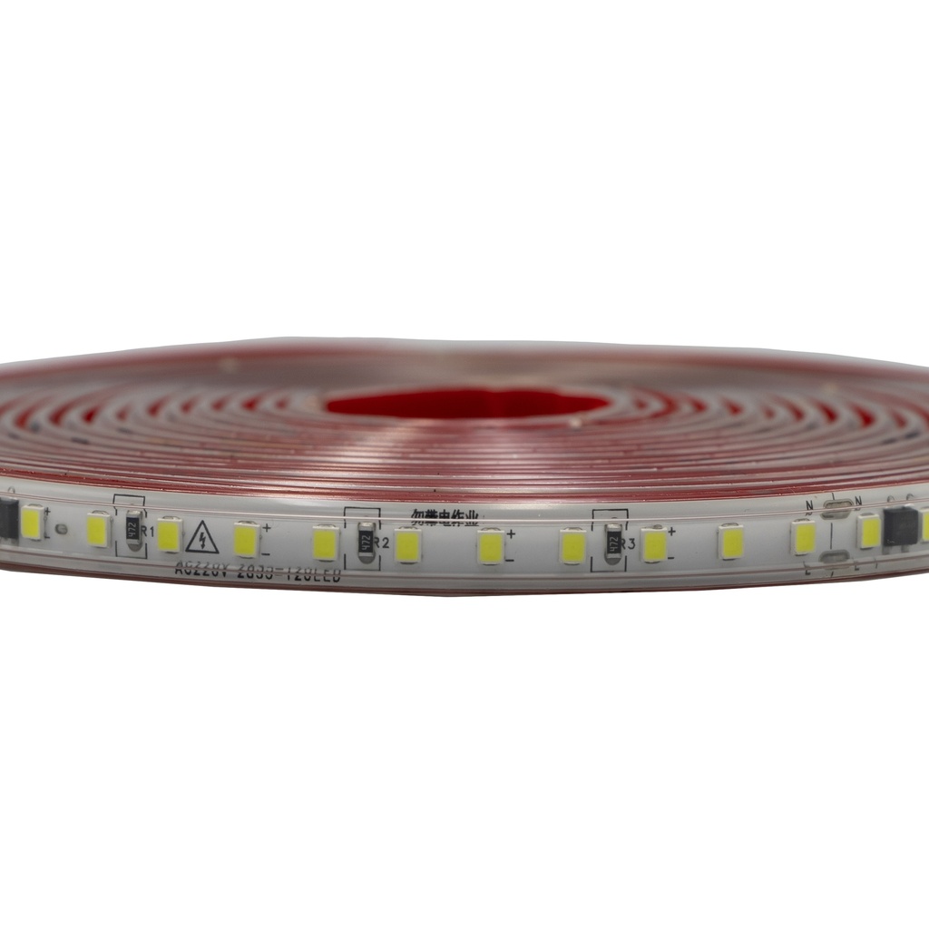 Готовий набір Світлодіодної LED стрічки PROLUM™ 220V; 2835\120; IP67; 8 ММ; Series "S", Білий (5500-6000К)