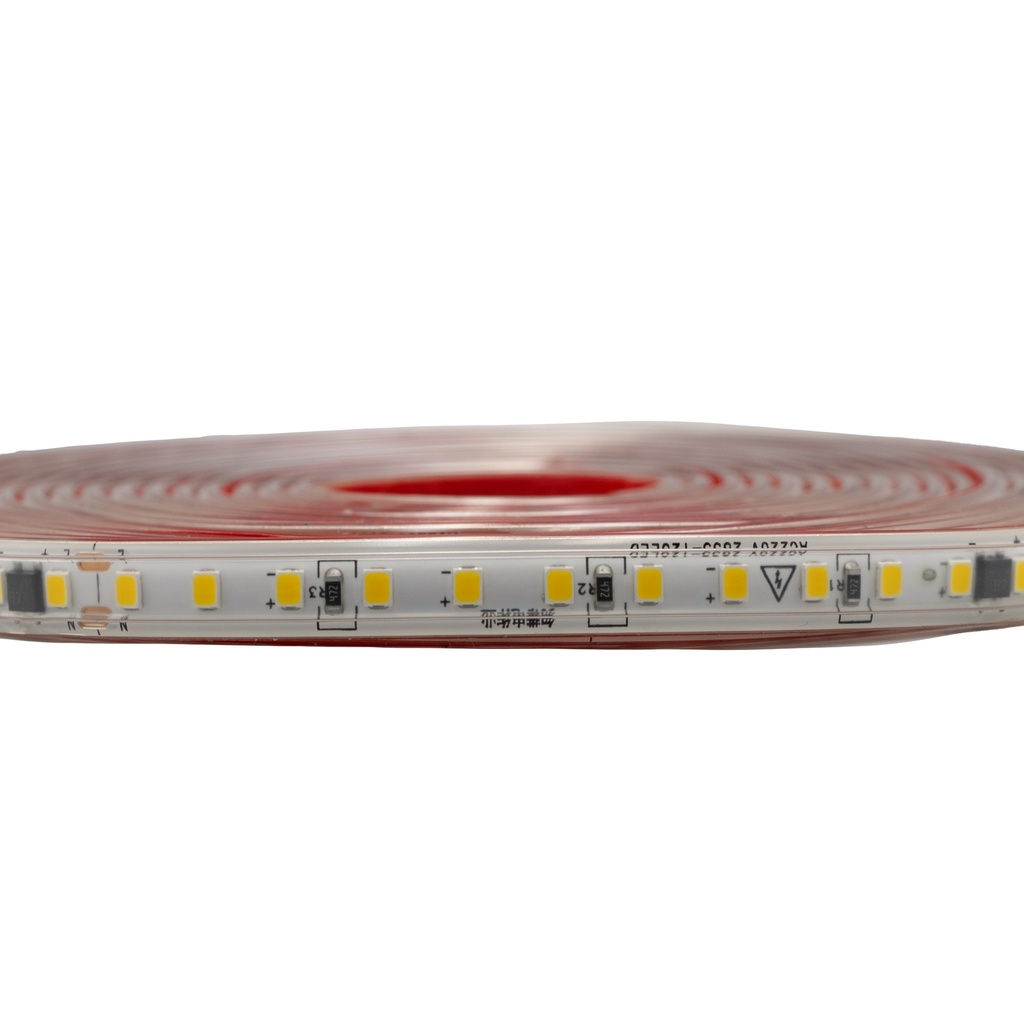 Готовий набір Світлодіодної LED стрічки PROLUM™ 220V; 2835\120; IP67; 8 ММ; Series "S", Тепло-Білий (2800-3200K)