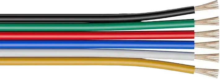 Дріт PROLUM™ 6Р для RGB+CCT стрічки 6x0.2 мм;AWG24;UL1007
