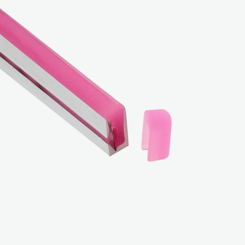 Заглушка ПВХ PROLUM™ для LED неону 6x12 ,Світло-рожевий