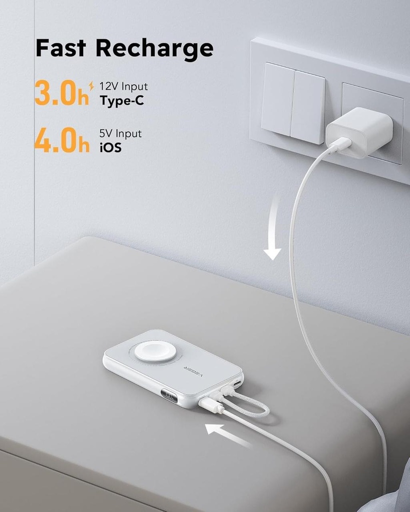 Зовнішній акумулятор Power Bank VEGER PD 10000MAH (W1171)