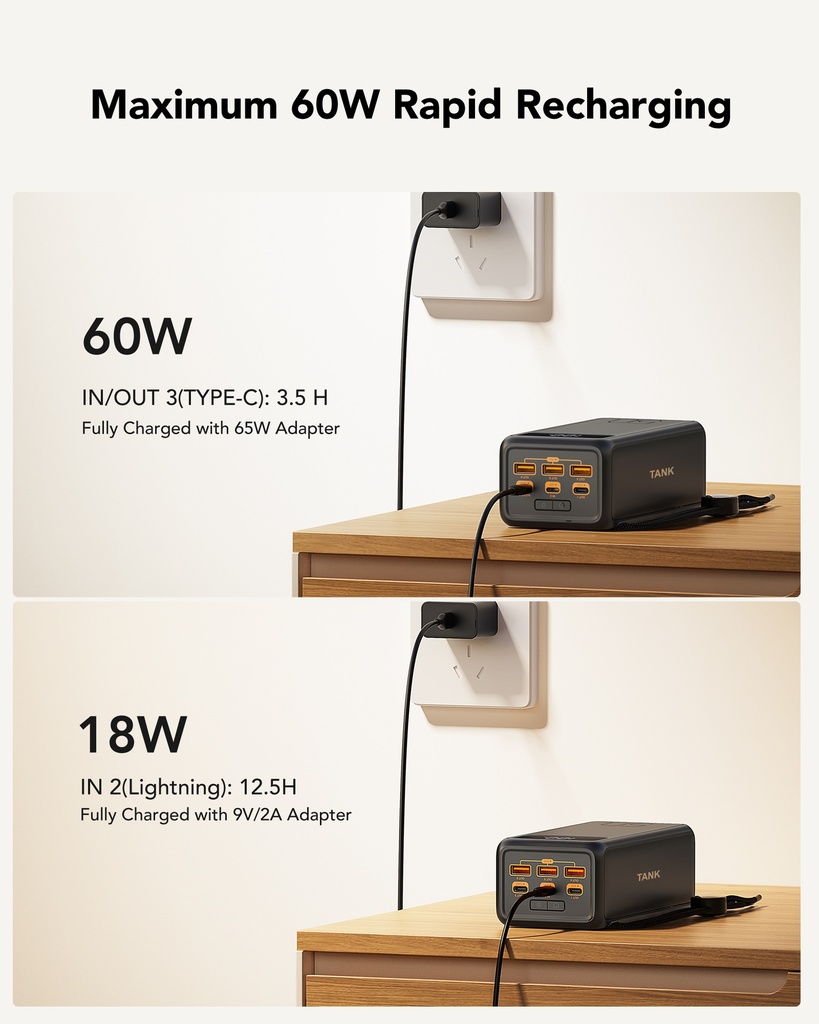 Зовнішній акумулятор Power Bank VEGER TANK LITE 56000MAH (W5001С)