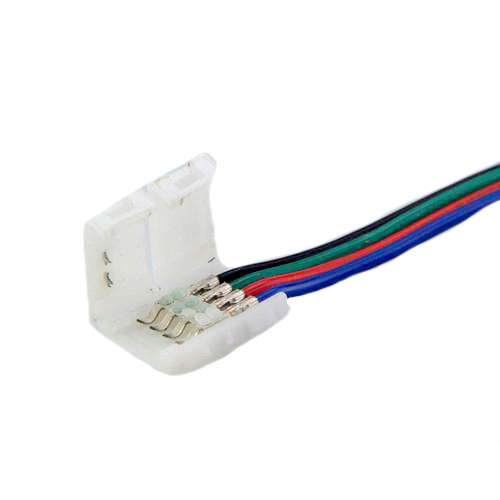 Кабель PROLUM™ для стрічки 5050, RGB, 10 мм, + 1 затиск