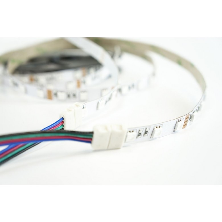 Кабель PROLUM™ для стрічки 5050, RGB, 10 мм, + 1 затиск