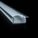 Комплект! Профіль Врізний; Анодований+Розсіювач матовий LPV-10A; Срібло