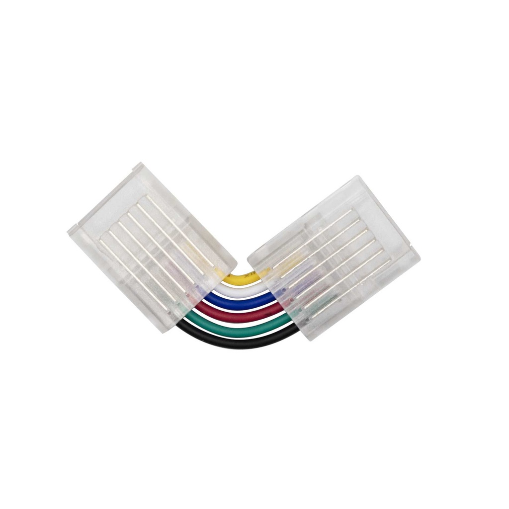 Конектор PROLUM™ для стрічки SMD SLIM, 12ММ,6PIN,RGB+ССТ,Кутовий - L