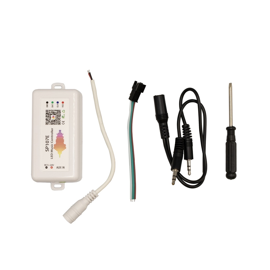Контролер PROLUM SPI; RGB; SP107e ;Bluetooth; 4PIN; Max:2048px