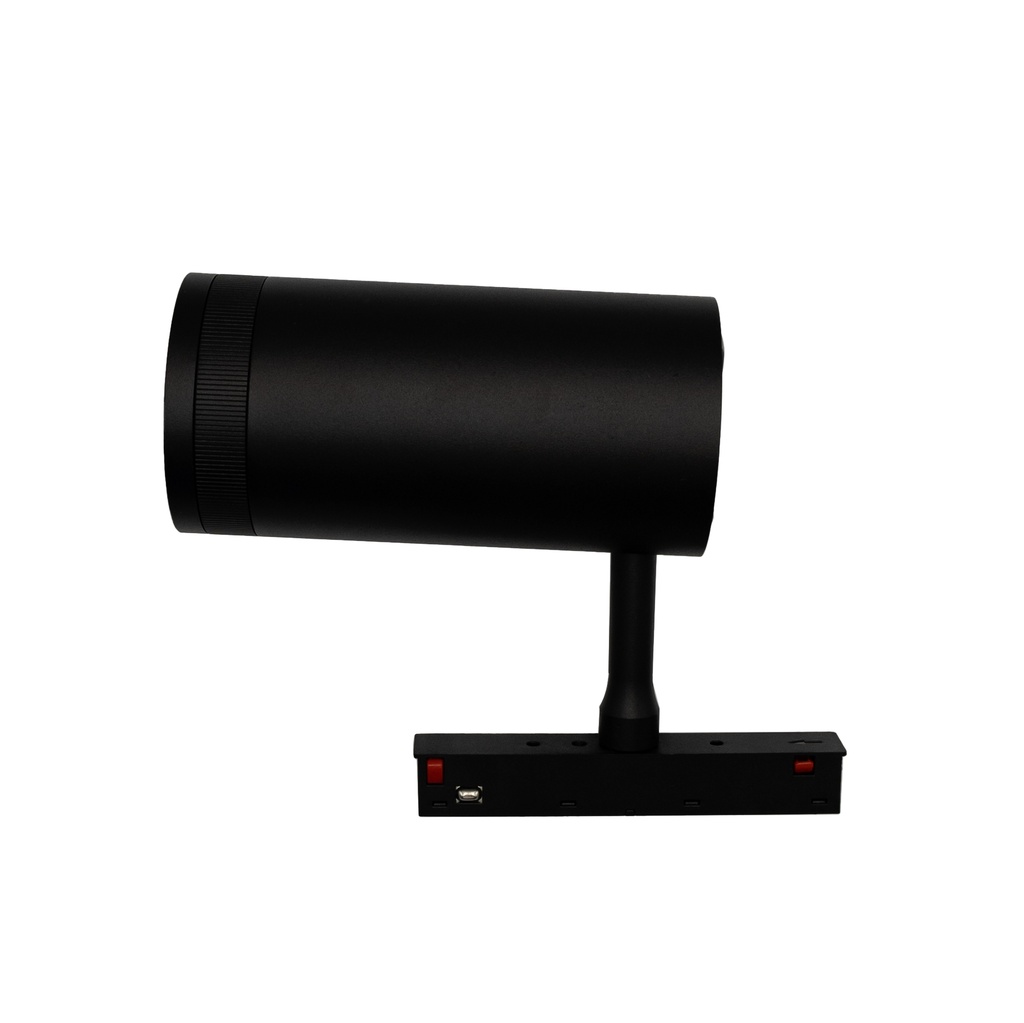 Магнітний трековий світильник PROLUM M20 (20W; DC48V; Zoom; Чорний) SERIES "TR"; Білий 4000К