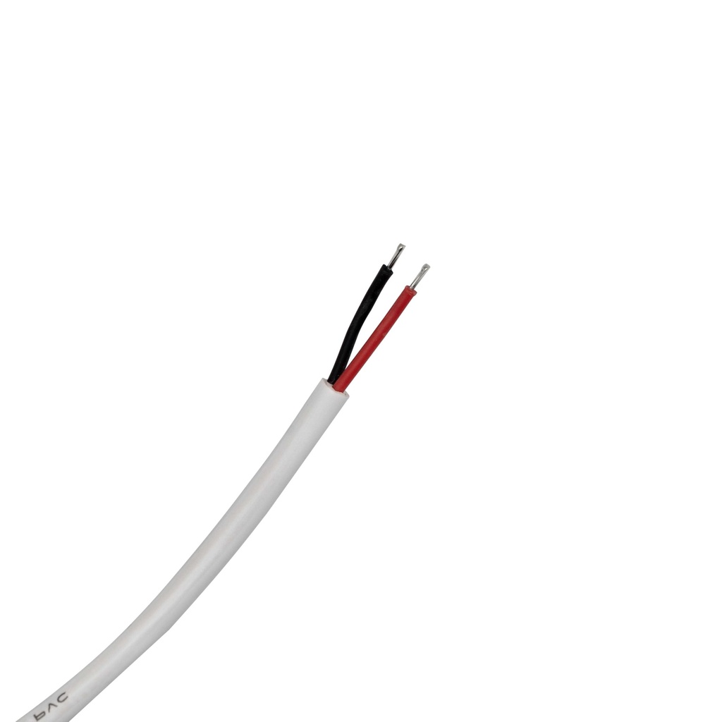 Провід PROLUM™ Білий  в подвійній ізоляції, з роз'ємом мама (2х0.5mm; 5.5х2.1; 2М)
