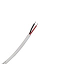 Провід PROLUM™ Білий  в подвійній ізоляції, з роз'ємом мама (2х0.5mm; 5.5х2.1; 2М)