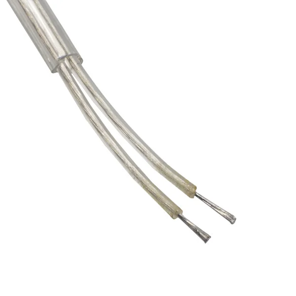 Провід PROLUM™  прозорий в подвійній ізоляції, з роз'ємом мама (2х0.5mm; 5.5х2.1;UL2464;AWG20;3М)