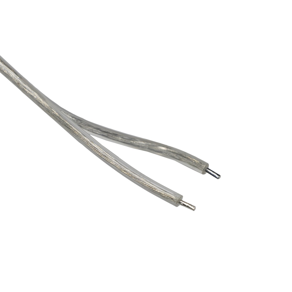 Провід PROLUM™ прозорий з роз'ємом мама (2х0.5mm;5,5х2,5;2М)