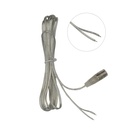 Провід PROLUM™ прозорий з роз'ємом мама (2х0.5mm;5,5х2,5;2М)