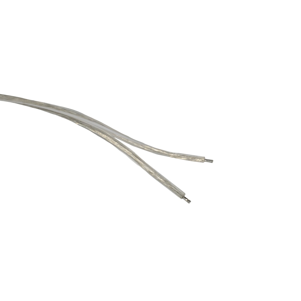 Провід PROLUM™ прозорий з роз'ємом тато (2х0.5mm; 2М)