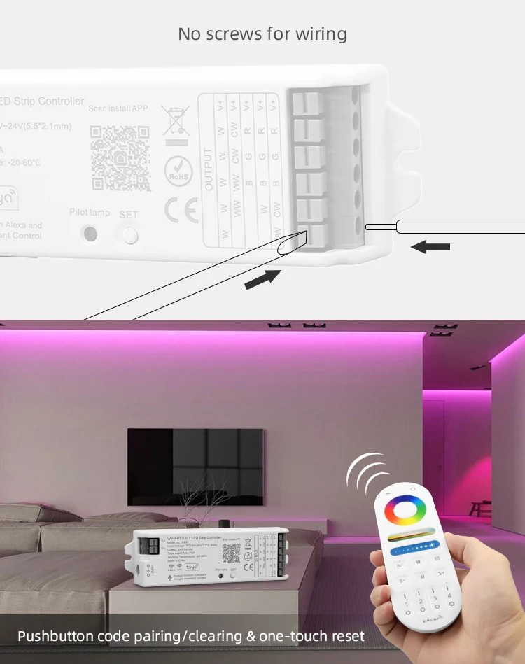 Пульт керування універсальний PROLUM 5in1; Wi-Fi; TUYA; TOUCH; 15A; Series: HomeLink