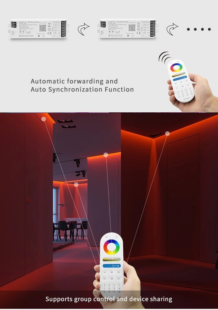 Пульт керування універсальний PROLUM 5in1; Wi-Fi; TUYA; TOUCH; 15A; Series: HomeLink