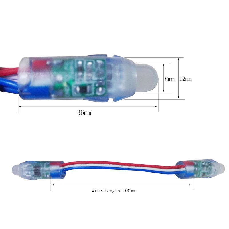 Світлодіоди швидкого монтажу PROLUM SMART PIXEL D-12mm 12V (WS-2811), RGB