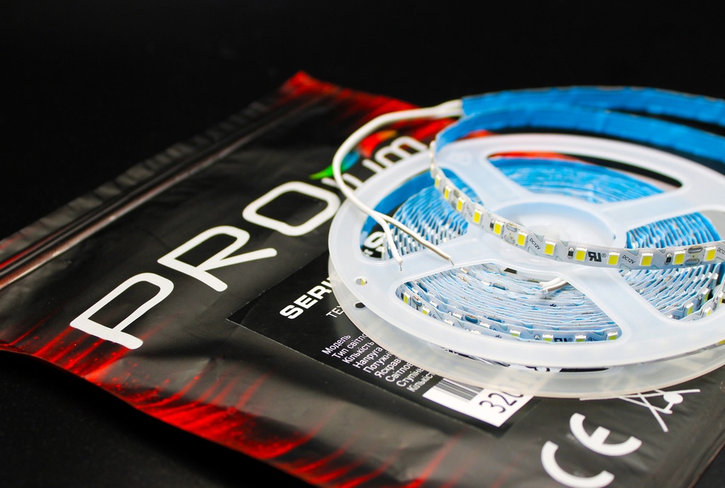 Світлодіодна LED стрічка PROLUM™ 12V; 2835\120; IP20; S-TYPE Series "SG", Білий (5500-6000К)