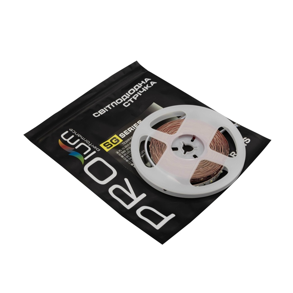 Світлодіодна LED стрічка PROLUM™ 12V; 2835\60; IP20; Series "SG", Білий (5500-6000К)