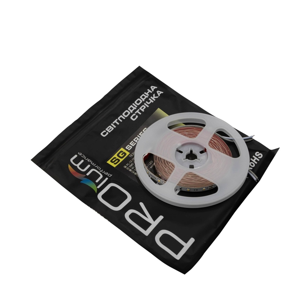 Світлодіодна LED стрічка PROLUM™ 12V; 2835\60; IP20; Series "SG", Тепло-Білий (2800-3200K)