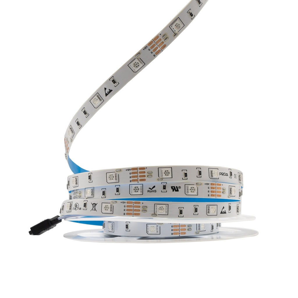 Світлодіодна LED стрічка PROLUM™ 12V; 5050\30; IP20; Series "S", RGB