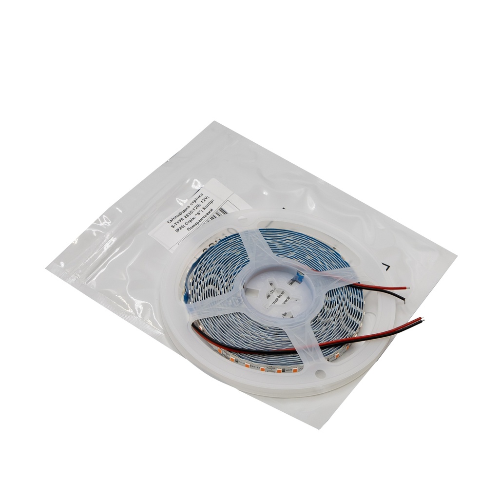 Світлодіодна LED стрічка PROLUM™ 12V; IP20; 2835\120; S-TYPE; Series "S", Помаранчевий