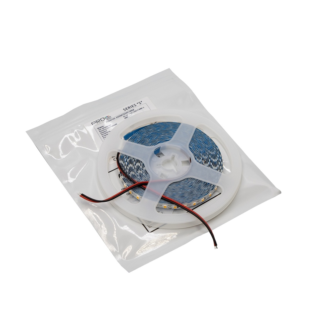 Світлодіодна LED стрічка PROLUM™ 12V; IP20; 2835\120; S-TYPE; Series "S", Червоний